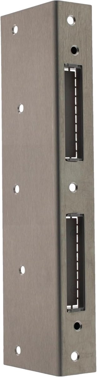 Sluitplaat voordeur hoekafsluitplaat - RVS 200x55x25mm - Voor links/rechts - Voor reparatie van deurframes - ShopVlot