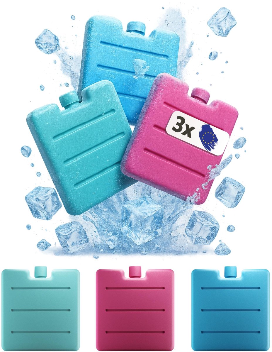 Koelaccu's 6-delige set - klein - mini-koelelementen - ideaal voor koeltas en lunchbox - ShopVlot