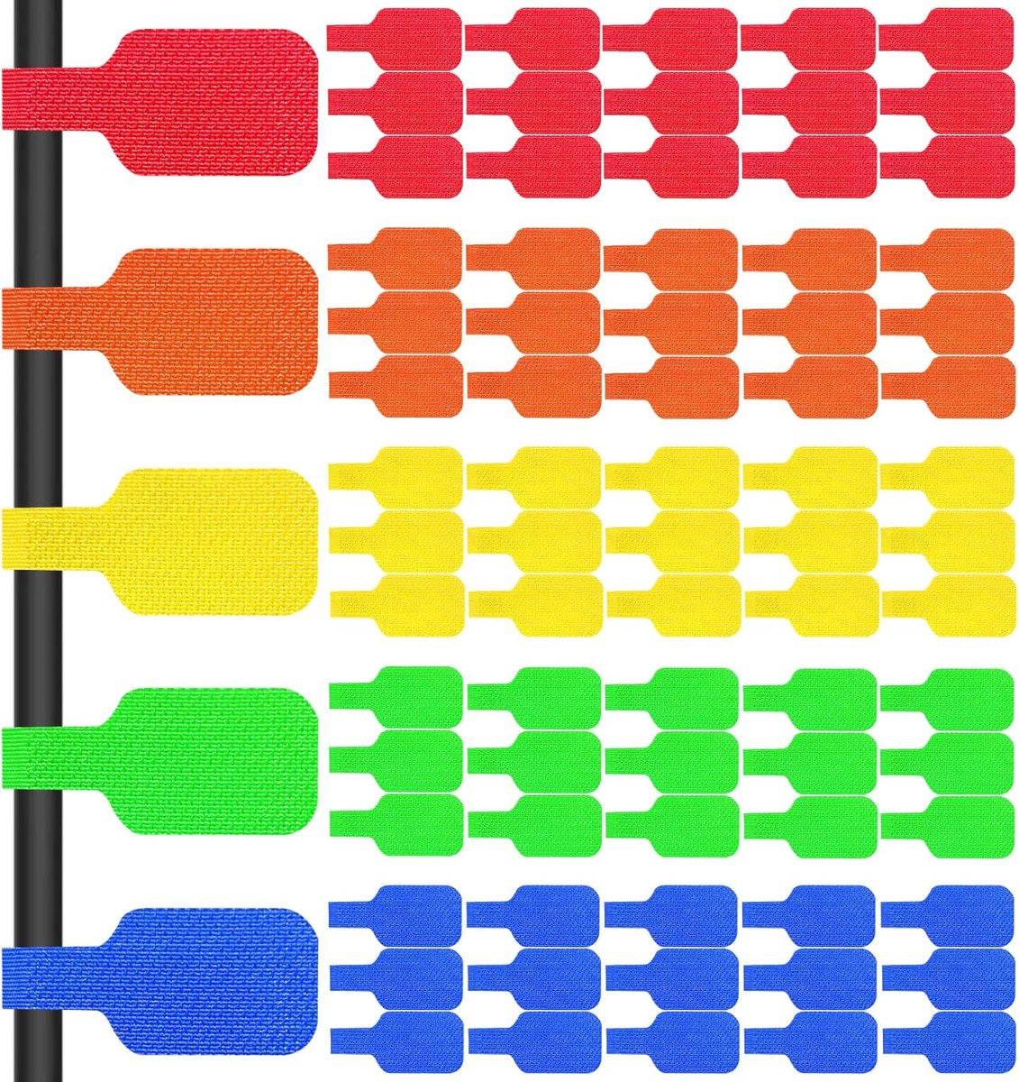Kabellabels 80 stuks 4,5 cm - Herbruikbaar - Waterdicht - Eenvoudige draadidentificatie - ShopVlot