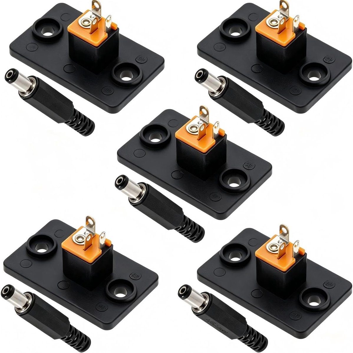 DC holle stekker bus 5,5 x 2,1 mm - soldeerbaar - 3-polige aansluiting - eenvoudig te installeren - ShopVlot