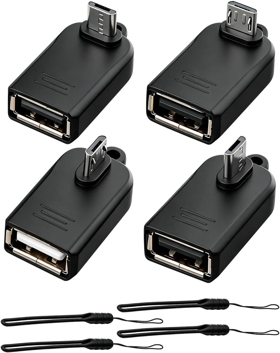 Micro-USB-OTG-adapter 90 graden - 480 Mbit/s - schuin ontwerp - perfect voor krappe ruimtes - ShopVlot
