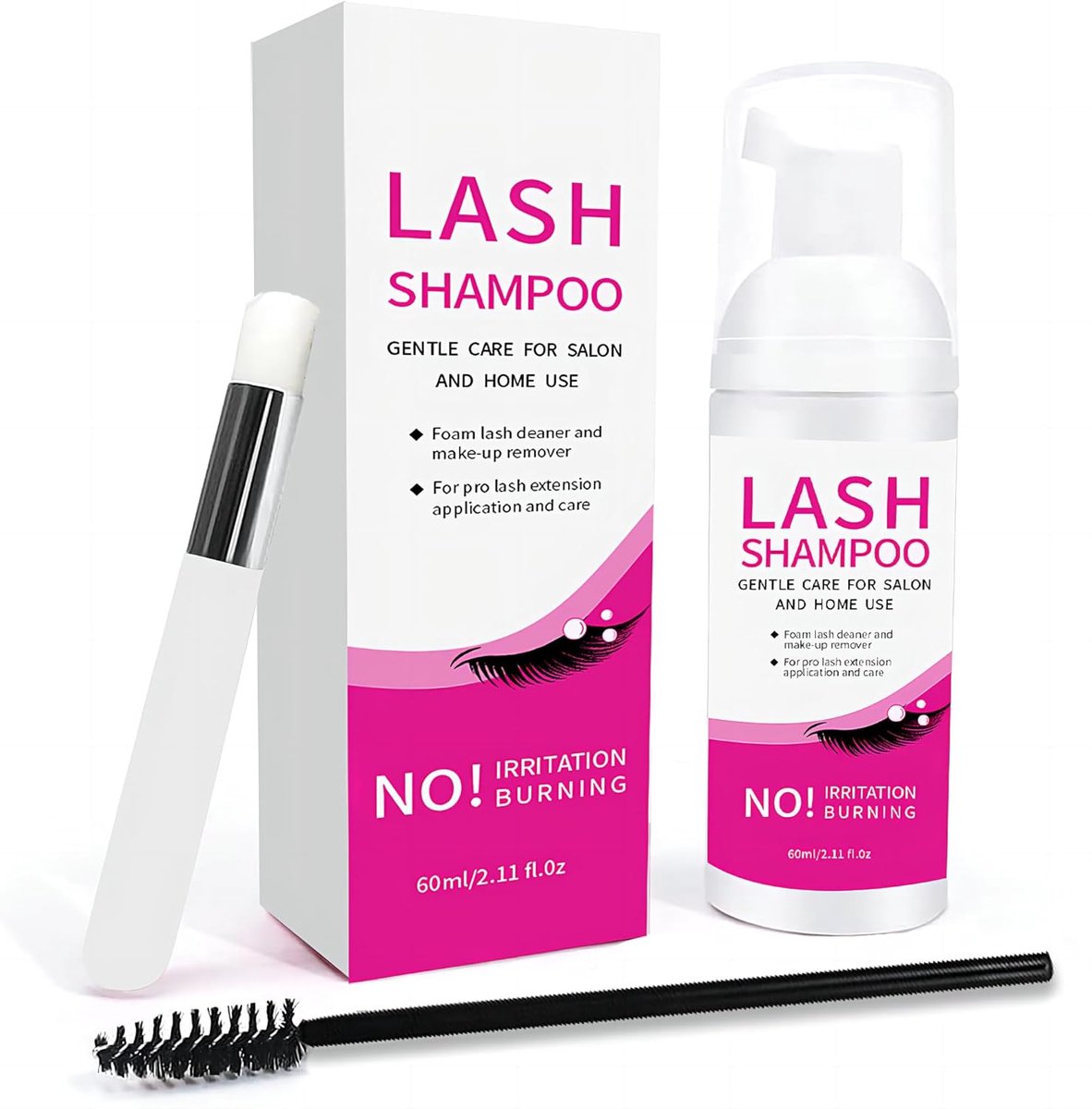 Wimper Shampoo Set - 60 ml - Oogschaduw Foam - Perfect voor Wimperextensions - ShopVlot