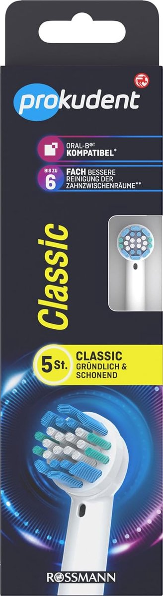 opsteekborstels universeel classic - 5 reserveborstels - diamant afgeronde borstelharen - tot 6 keer betere reiniging - ShopVlot