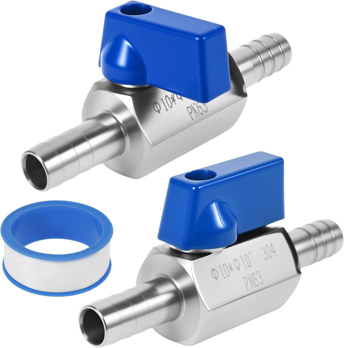 Kogelklep 10MM - RVS met Barb - Dubbele torenverbinding - Nauwkeurige flowcontrole - ShopVlot