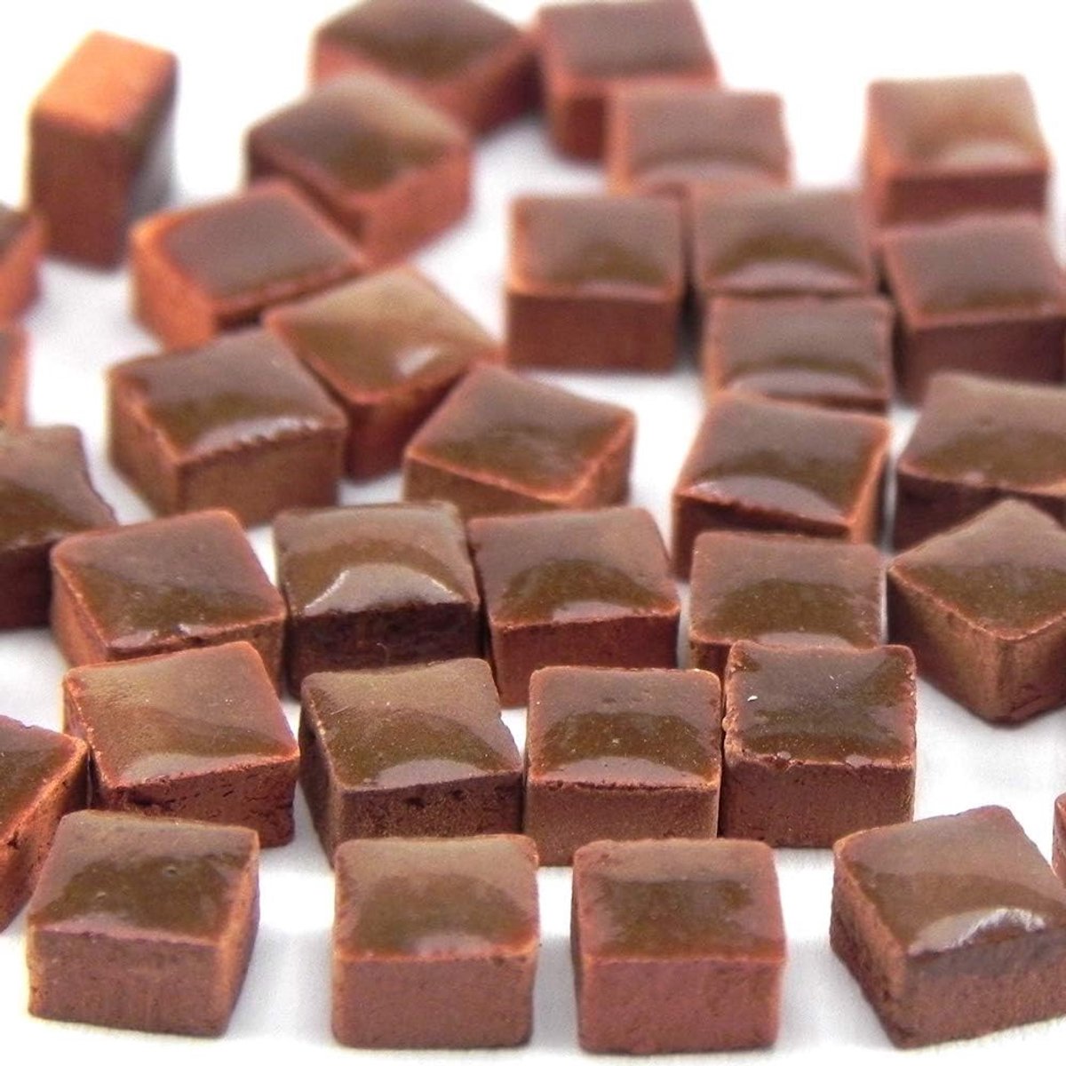 Mosaic-Minis 5x5 mm - koperbruin - 500 keramische microstenen - maak mooie decoraties - ShopVlot