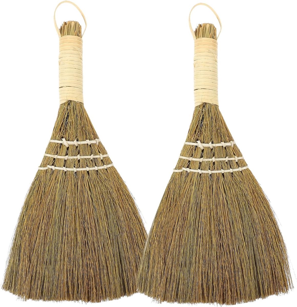 Broom - 2 stuks - Rietstelen - Effectieve stofverwijdering voor binnen en buiten - ShopVlot