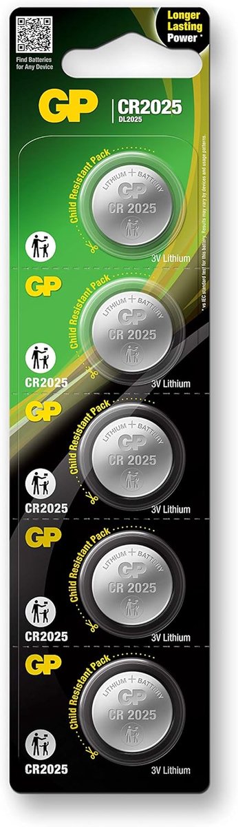Lithium knoopcelbatterij CR2025 - 3V - Lange levensduur - Geschikt voor diverse apparaten - ShopVlot