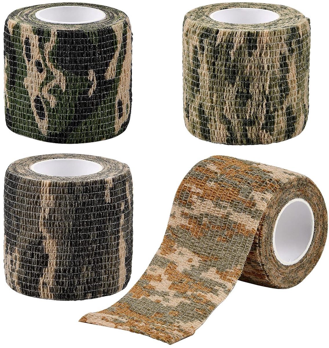 Camouflage tape 5cm x 4.5m - herbruikbare non-woven camouflage - zelfklevend en ademend - ideaal voor jacht - ShopVlot