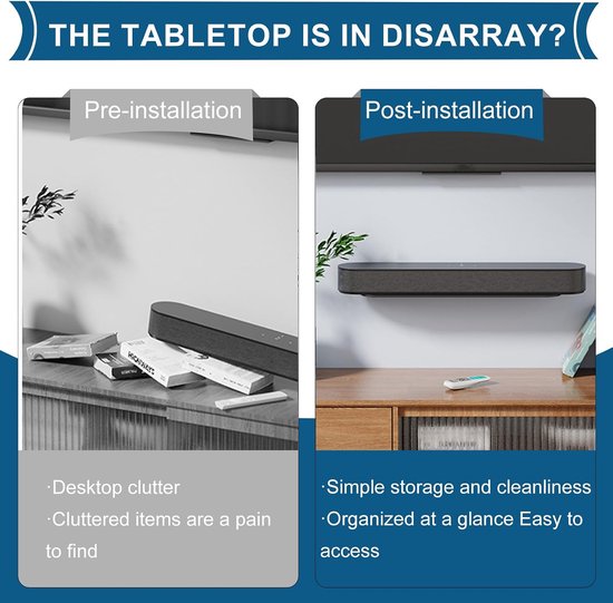 Soundbar houder - universeel - carbon staal - ruimtebesparend - ShopVlot — afbeelding 3