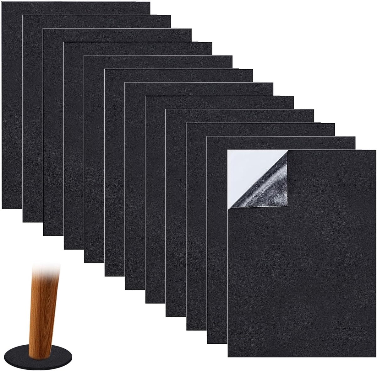 Zelfklevende schuimmat 1mm zwart - EVA schuimplaten 30 x 21 cm - Antislip voor meubels - Ideaal voor knutselen - ShopVlot