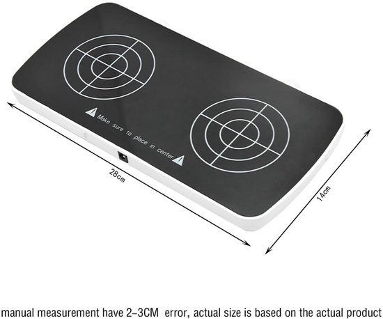 Magnetische Roerder - Mini roerder - Laboratorium mengen - Dubbele werkplaten - 2x 1L - Zwart — afbeelding 3