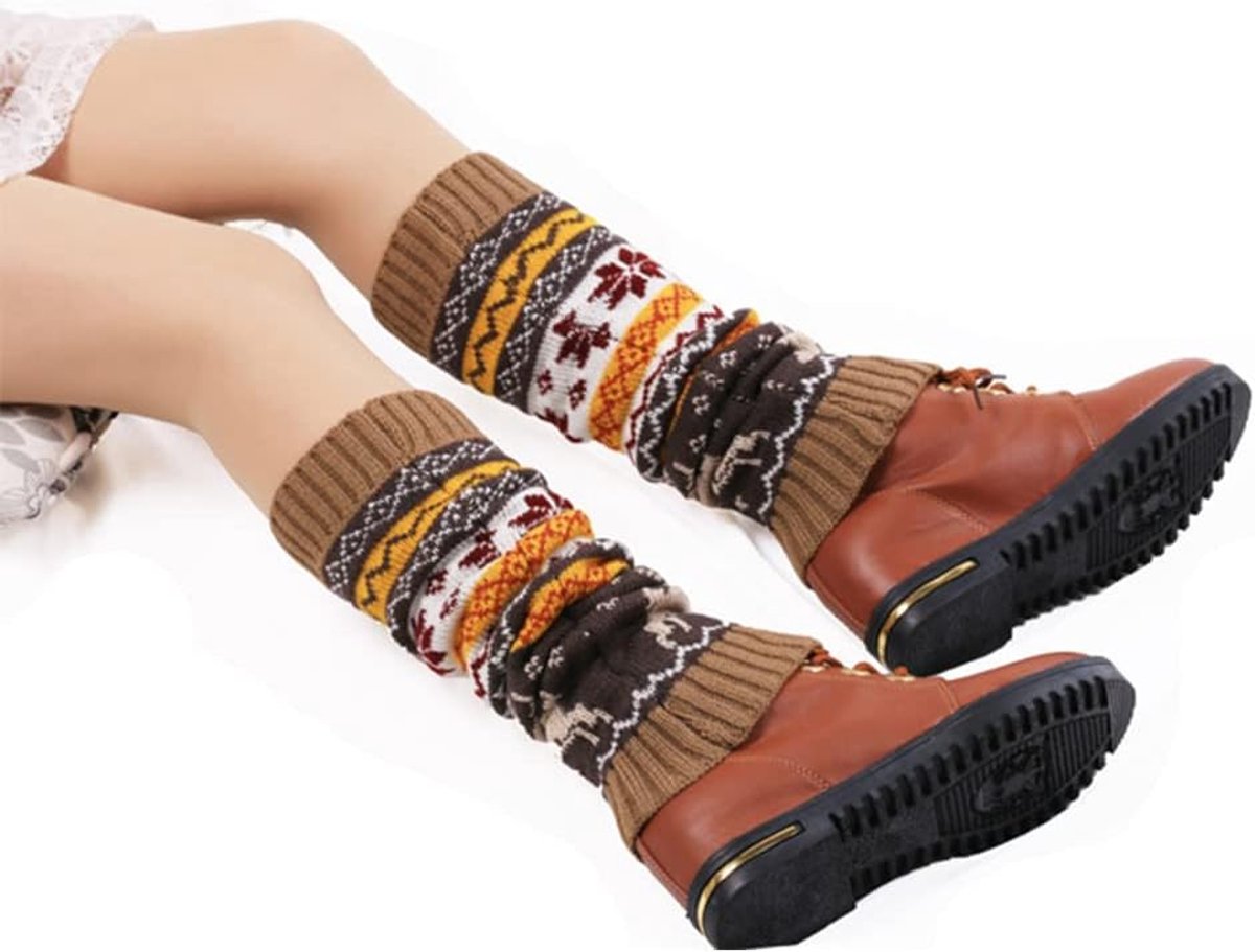 Legwarmers dames - lange winter legwarmers - gebreid - comfortabel en warm - ShopVlot