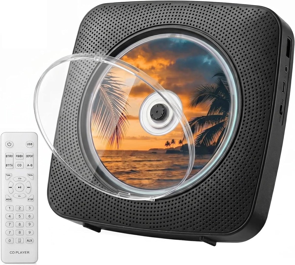 CD speler Bluetooth met luidsprekers - draagbaar en oplaadbaar - FM radio en LCD scherm - ideaal voor kinderen - ShopVlot
