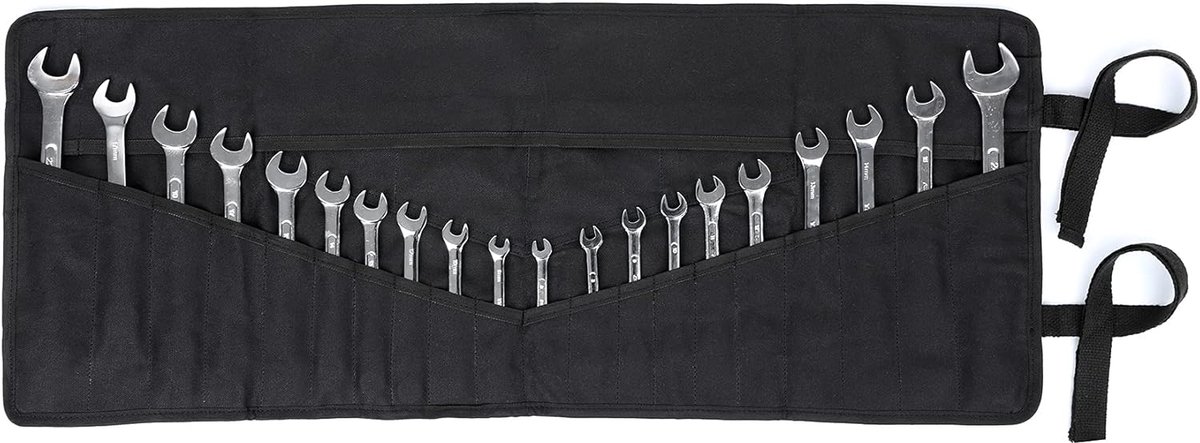 Gereedschapszak 85 x 35 cm - Waxed canvas - 24 pockets - Multifunctioneel handgereedschap organizer - ShopVlot