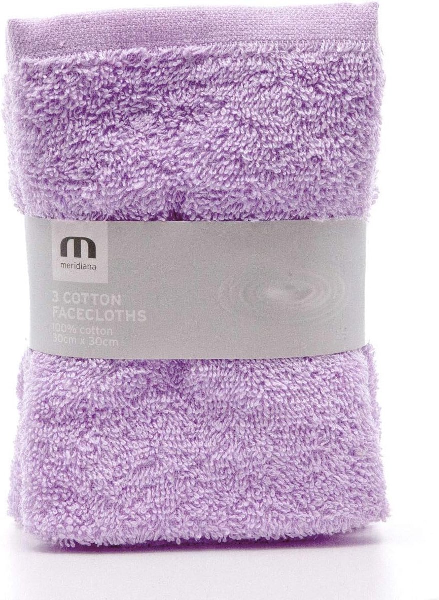 Washandjes 30cm x 30cm - 100% katoen - Lavendel - Ideaal voor dagelijks gebruik - ShopVlot