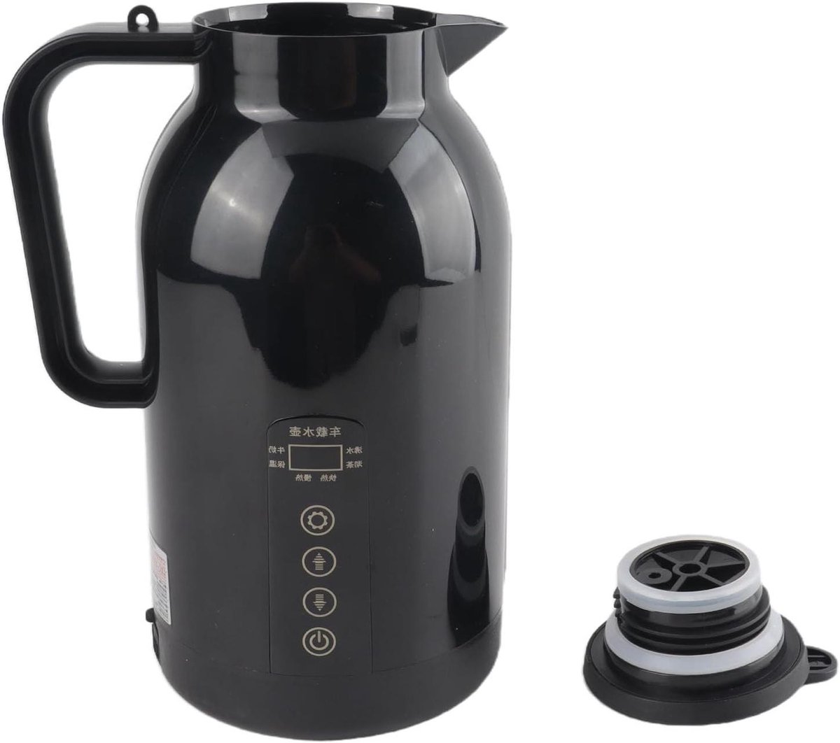 Autowaterkoker 1300ml - Verwarmingsbeker Auto - Warm Water Onderweg - 304 Roestvrij Staal - 13 x 26 cm - Zilver