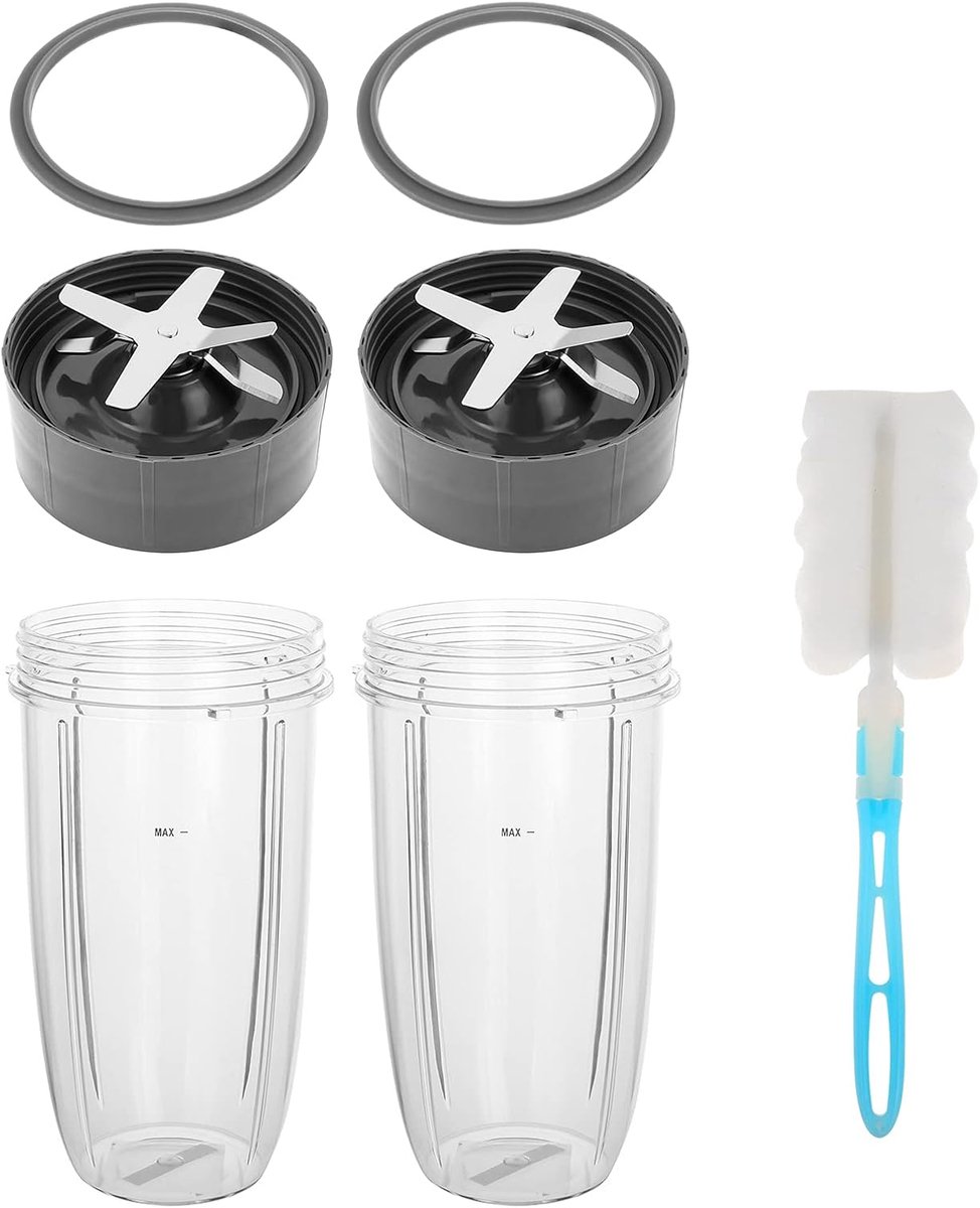Blender onderdelen 32oz - vervangende cups en extractor bladen - geschikt voor Nutri Bullet 600W/900W - ShopVlot