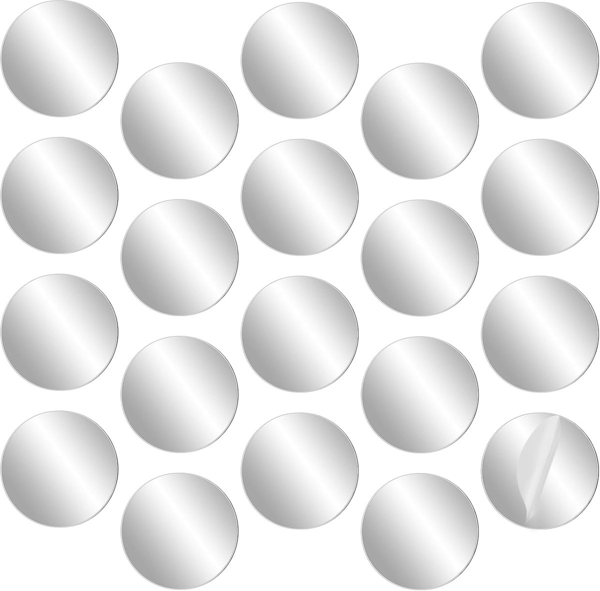 Ronde kleine spiegels 5 cm - acryl - breukbestendig - ideaal voor wanddecoratie - ShopVlot