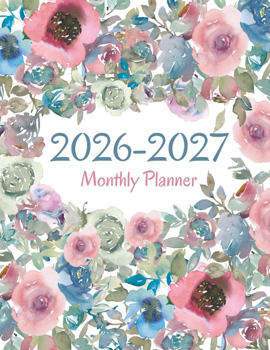 Maandplanner 2026-2027 - 2 jaar kalender - Bloemenomslag - Perfect voor organisatie - ShopVlot