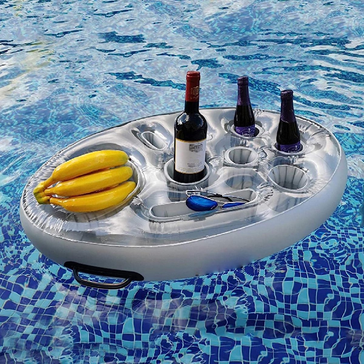 Opblaasbare drankenhouder met 8 gaten - pool en strand - multifunctionele tray - ideaal voor feestjes - ShopVlot