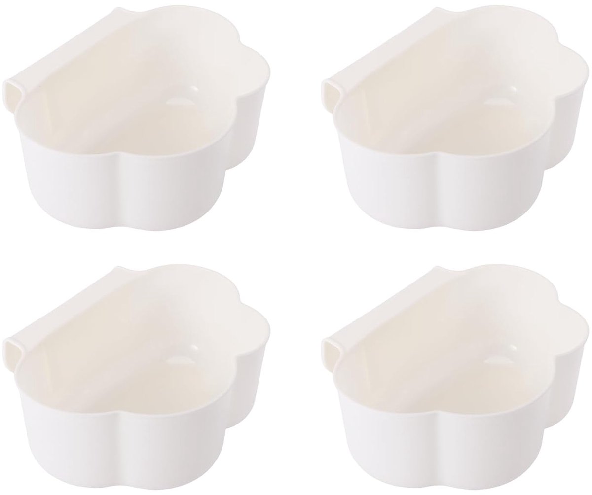 Hangende afvalbakken 4 stuks - compact formaat - stevige kunststof - ideaal voor keuken en badkamer - SnelShoppen