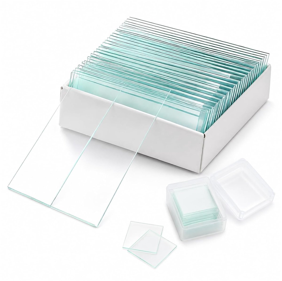 Microscoop set 50 monsterschalen en 100 objectdragers - helder zicht - geschikt voor laboratoriumbiologie - SnelShoppen