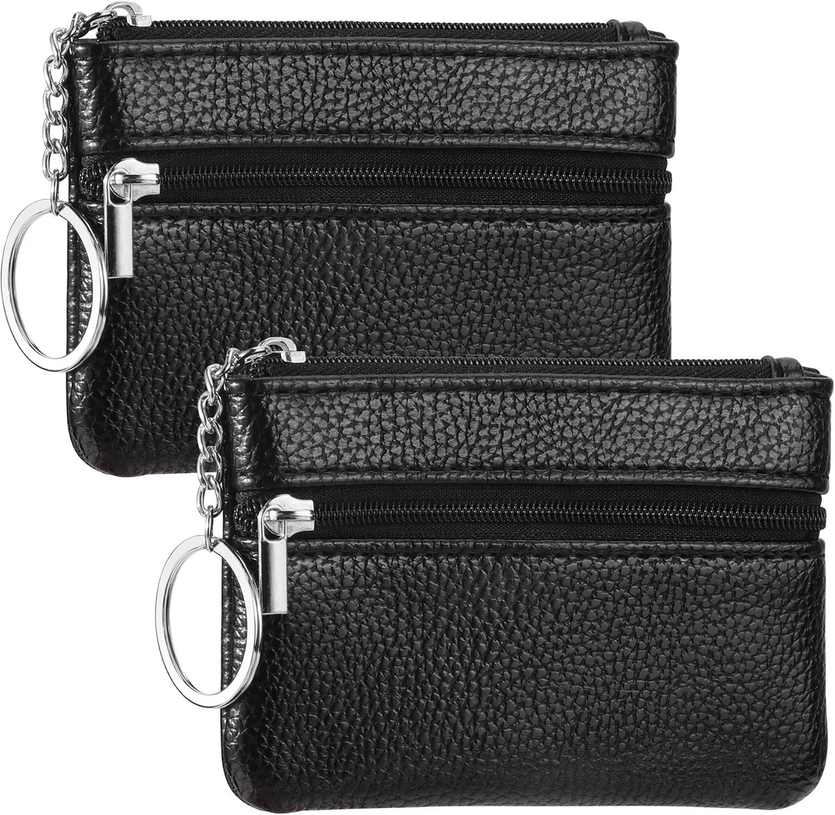 Kleine portemonnee 2PCS - mini wisselportemonnee - ecologisch PU-leer - handige sleutelhanger - SnelShoppen
