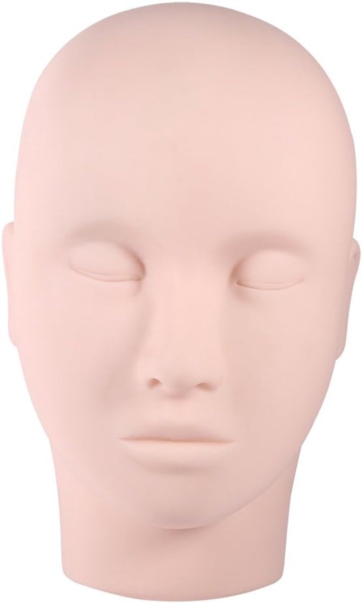 Mannequin training head - verbeterde make-up en wimpers - realistische huidtextuur - ideaal voor oefening - SnelShoppen