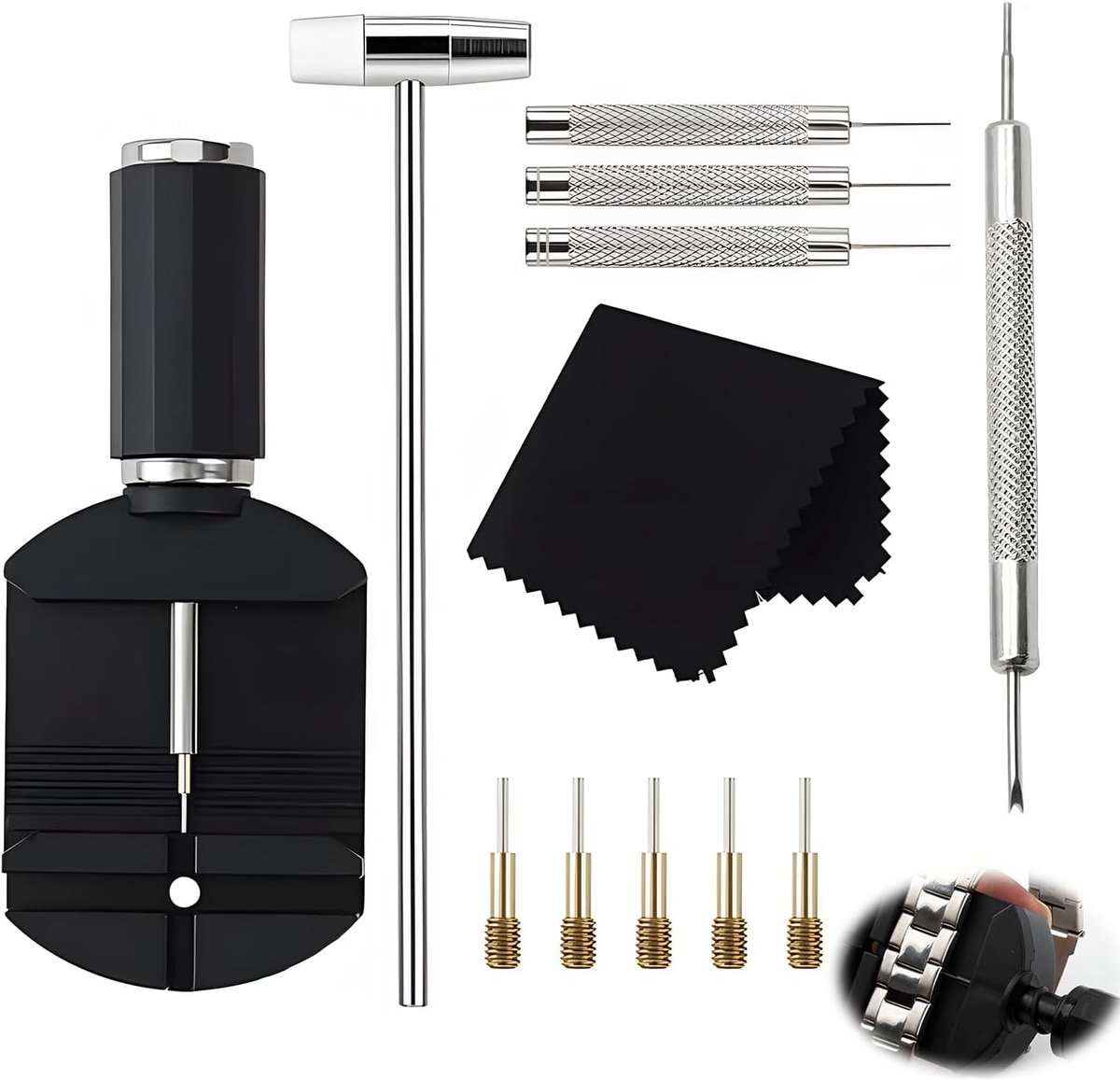 Horloge gereedschap set 12-delig - horloges strap reparatie - veelzijdige tools - eenvoudig links verwijderen - SnelShoppen