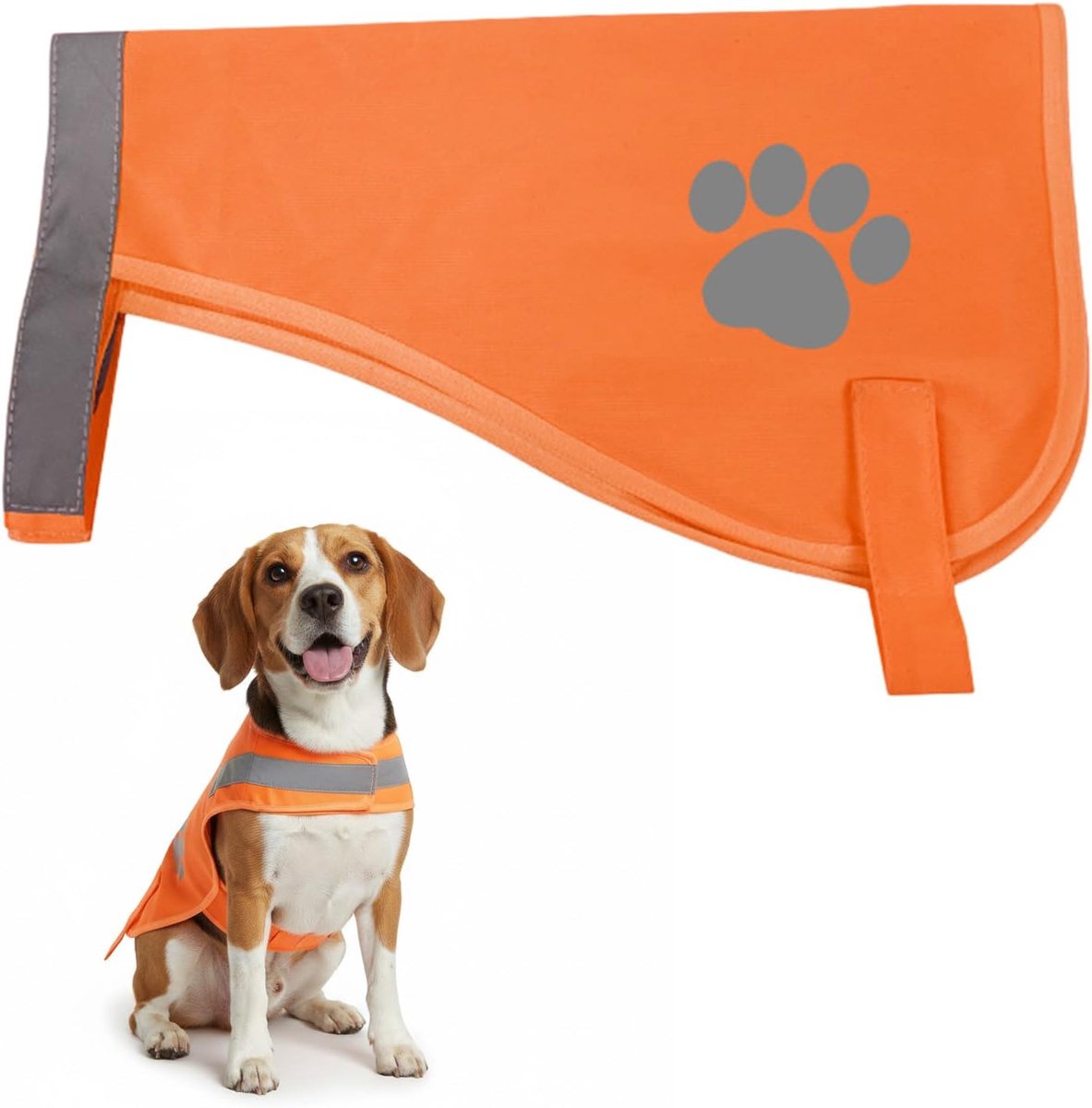Reflecterend Veiligheidsvest voor Honden - Hoge Zichtbaarheid - Oranje - Perfect voor Avondwandelingen - SnelShoppen