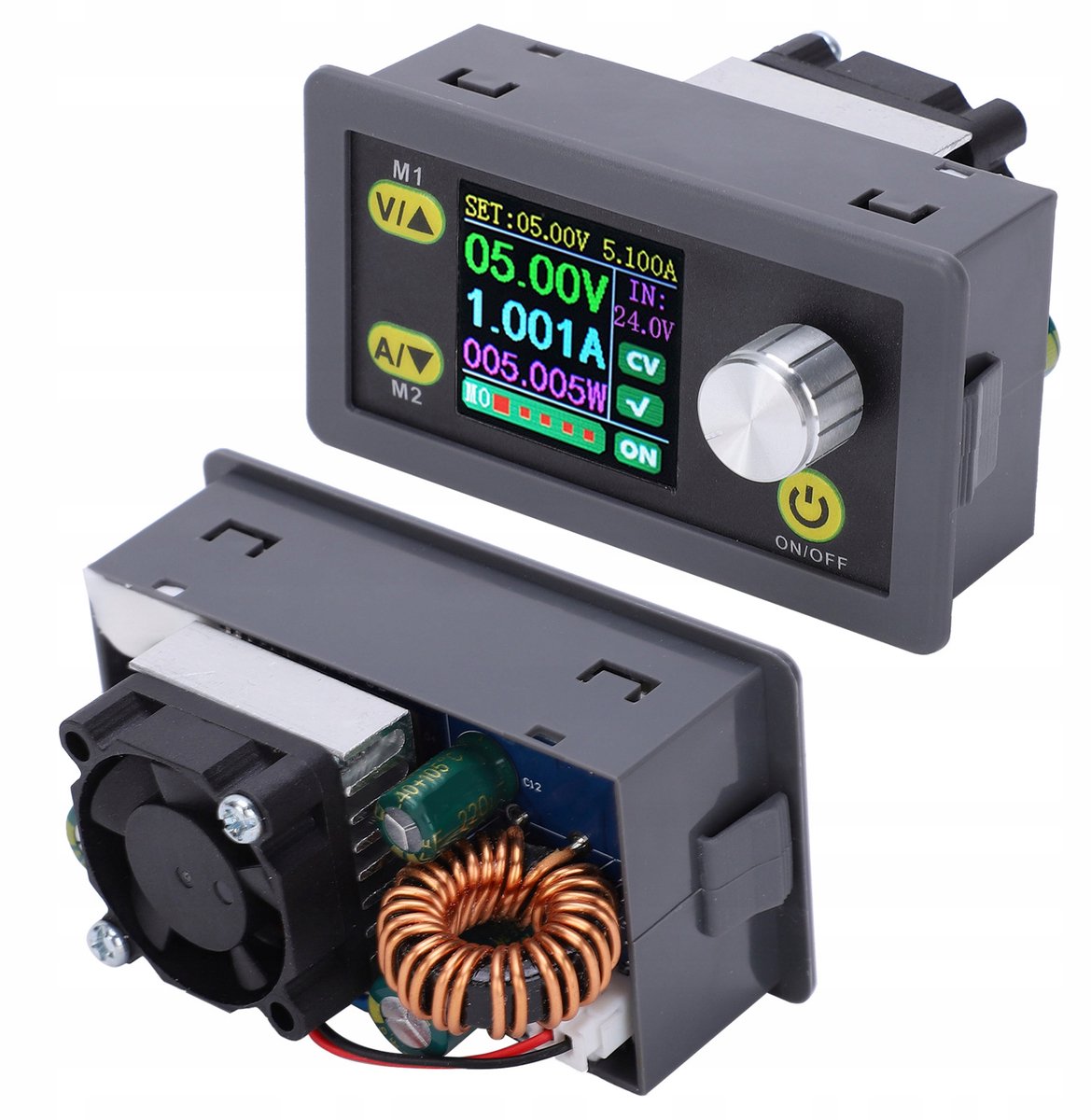 DC-DC Buck Boost-converter 0,6-36V LCD 5A 80W