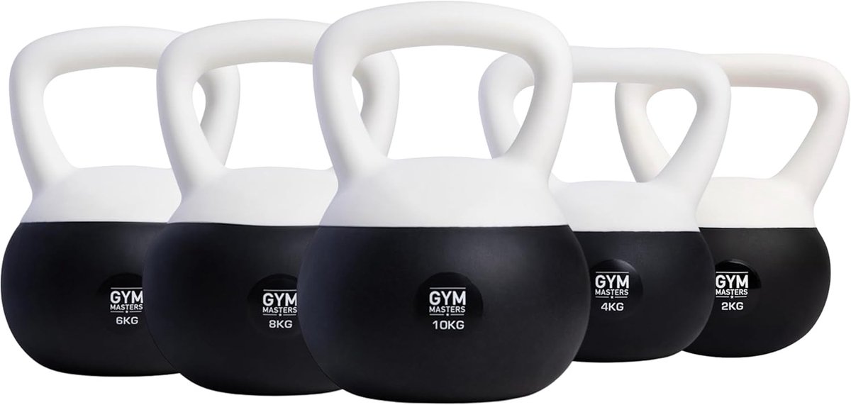 Kettlebell Set 2-22 kg - Soft Neopreen Dumbbells - Schokbestendig en Vloervriendelijk - Perfect voor Thuis Fitness - ShopVlot
