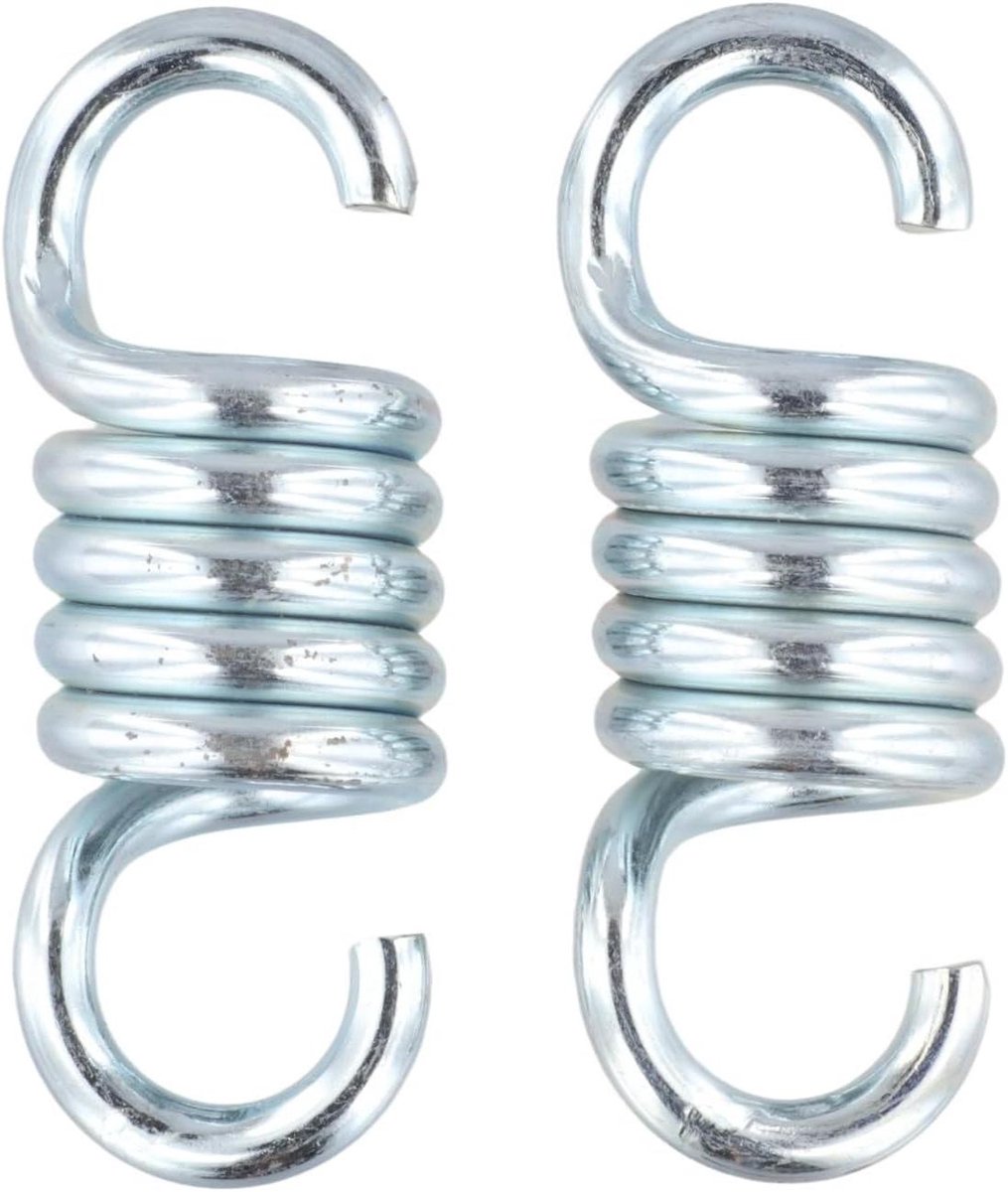 Trekveren Hangstoel - Hangmat Veer - Veilig Ophangen - Trillingsdempend Ontwerp - 8 mm 650 kg - Zilver