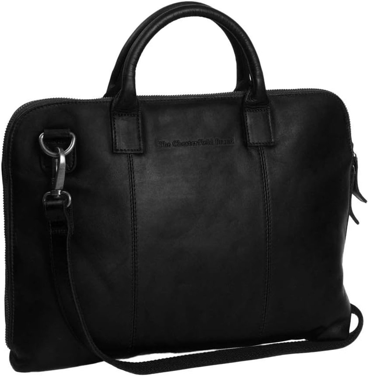 Laptop tas 13 inch - leer - zwart - perfect voor dagelijks gebruik - ShopVlot