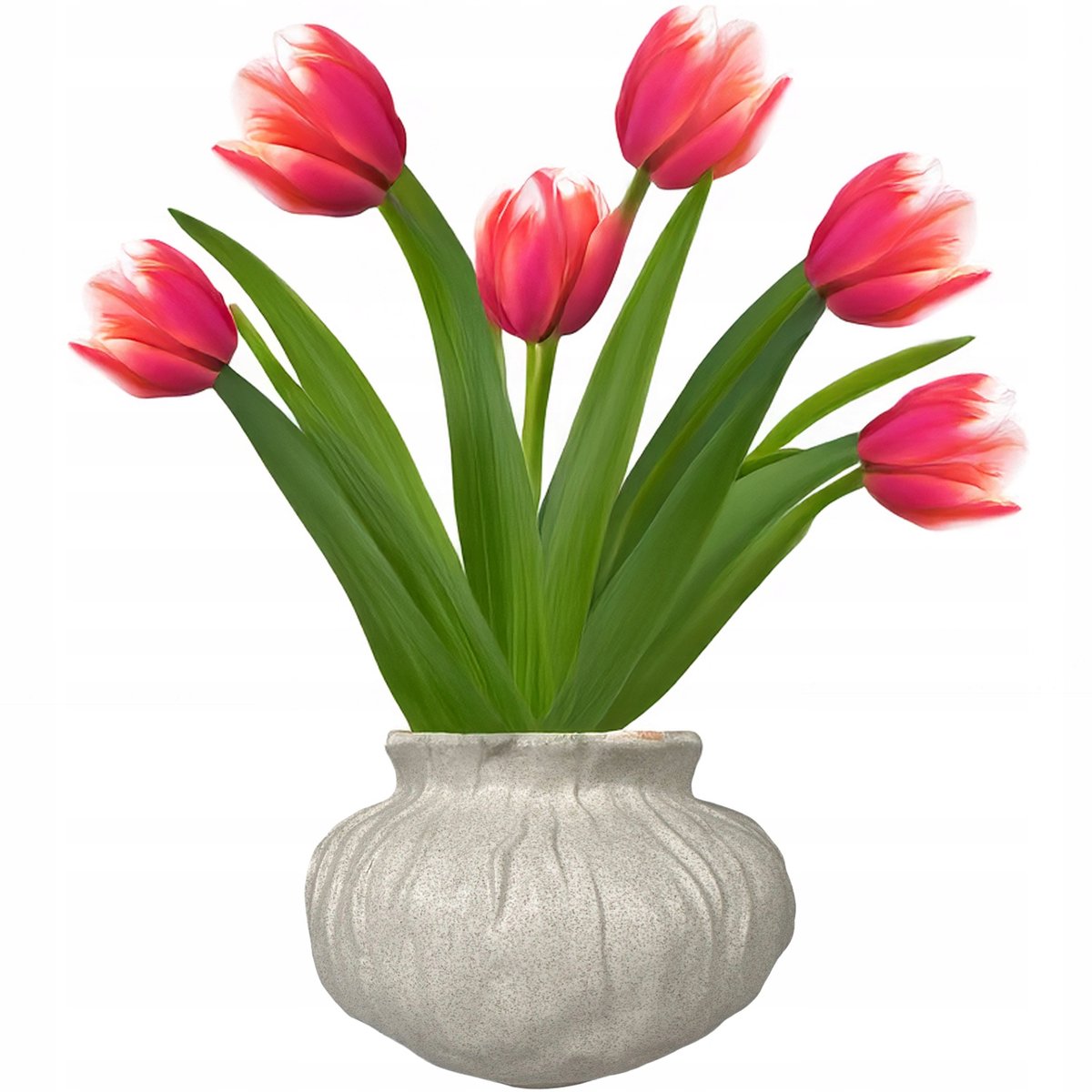 Grijze Keramische Vaas 23cm - Stijlvolle Decoratie voor Woonkamer