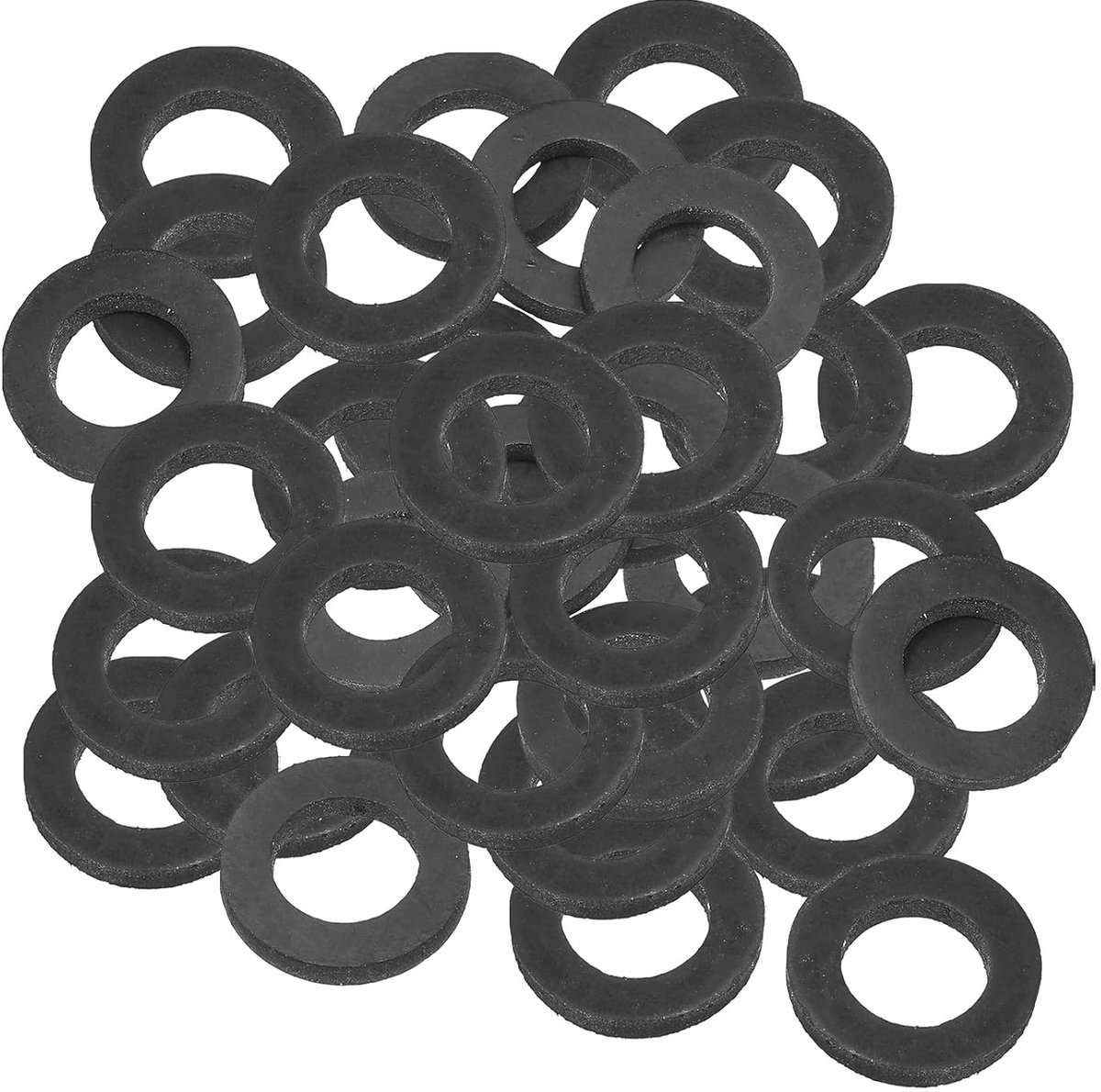 Platte rubberen sluitring M14, 40 stuks, binnendiameter 14 mm, buitendiameter 24 mm, dikte 3 mm, afdichting voor kraan, slang, aansluiting, bout, zwart