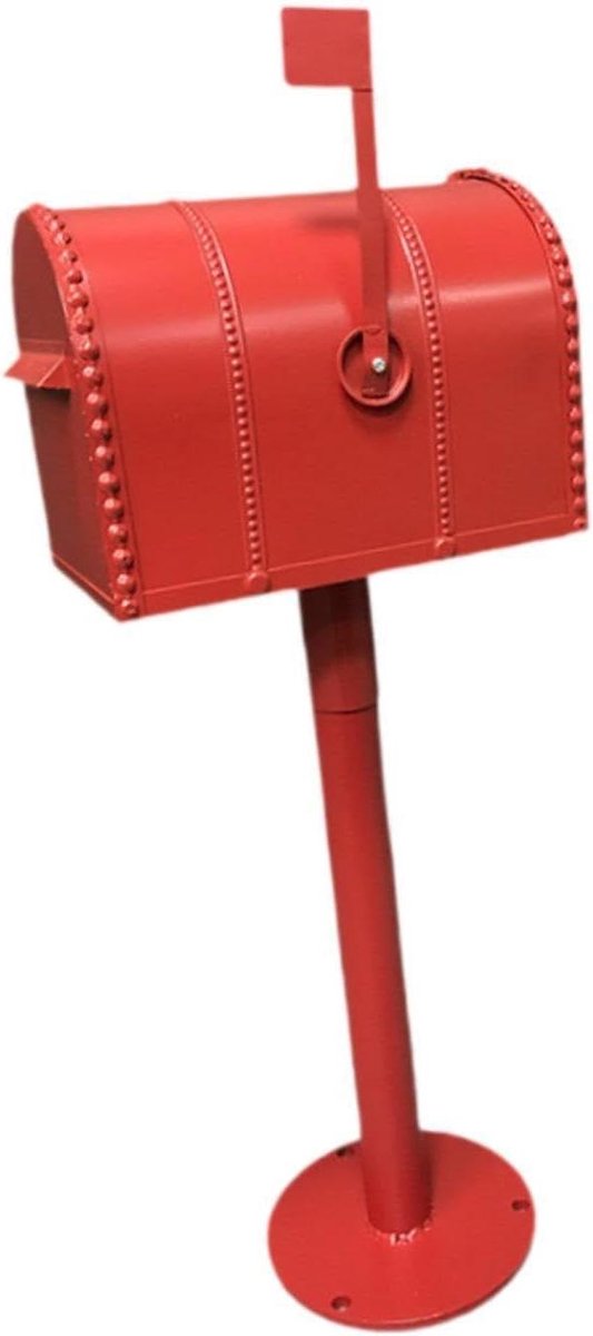 Decoratieve brievenbus - Krantenhouder buiten - Post ontvangen - Vintage ontwerp - 66 cm hoog - Zwart
