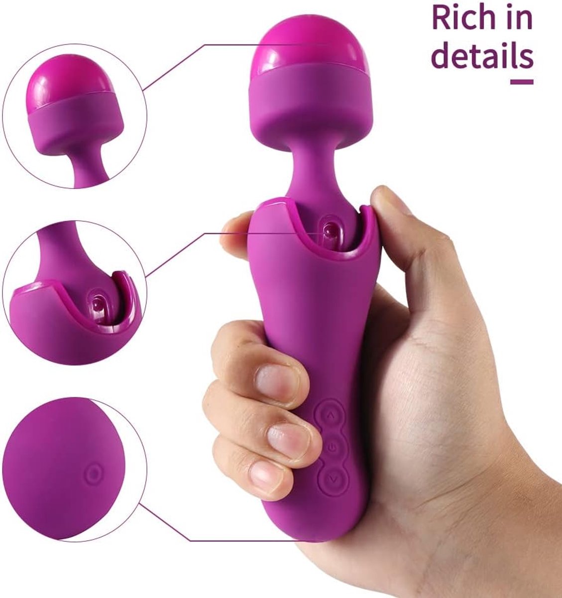 Vibrator Mini Magic Wand - 10 standen - Waterproof - Draagbaar plezier - SnelShoppen