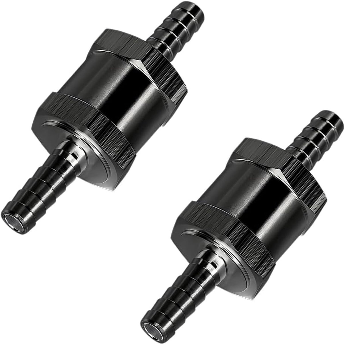 Brandstof terugslagventiel voor auto, brandstof, terugslagventiel, terugslagbrandstofleiding, 2 stuks, autocarburateur voor benzine, dieselolie, plantaardige olie, water (6 mm)