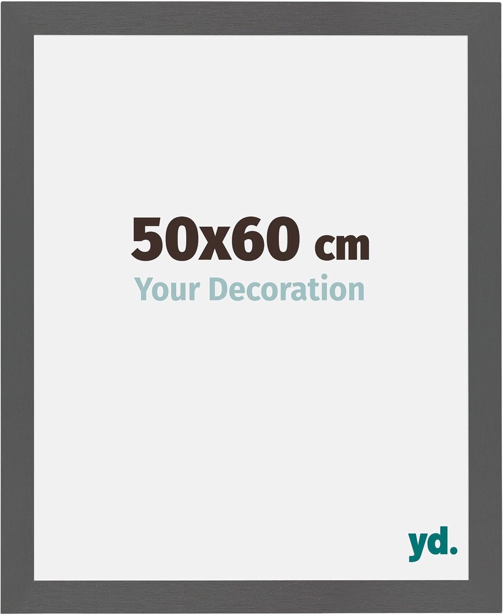 Fotolijst 50x60 cm - MDF lijst met acrylaatglas - Niet-reflecterend - Ideaal voor wanddecoratie - SnelShoppen