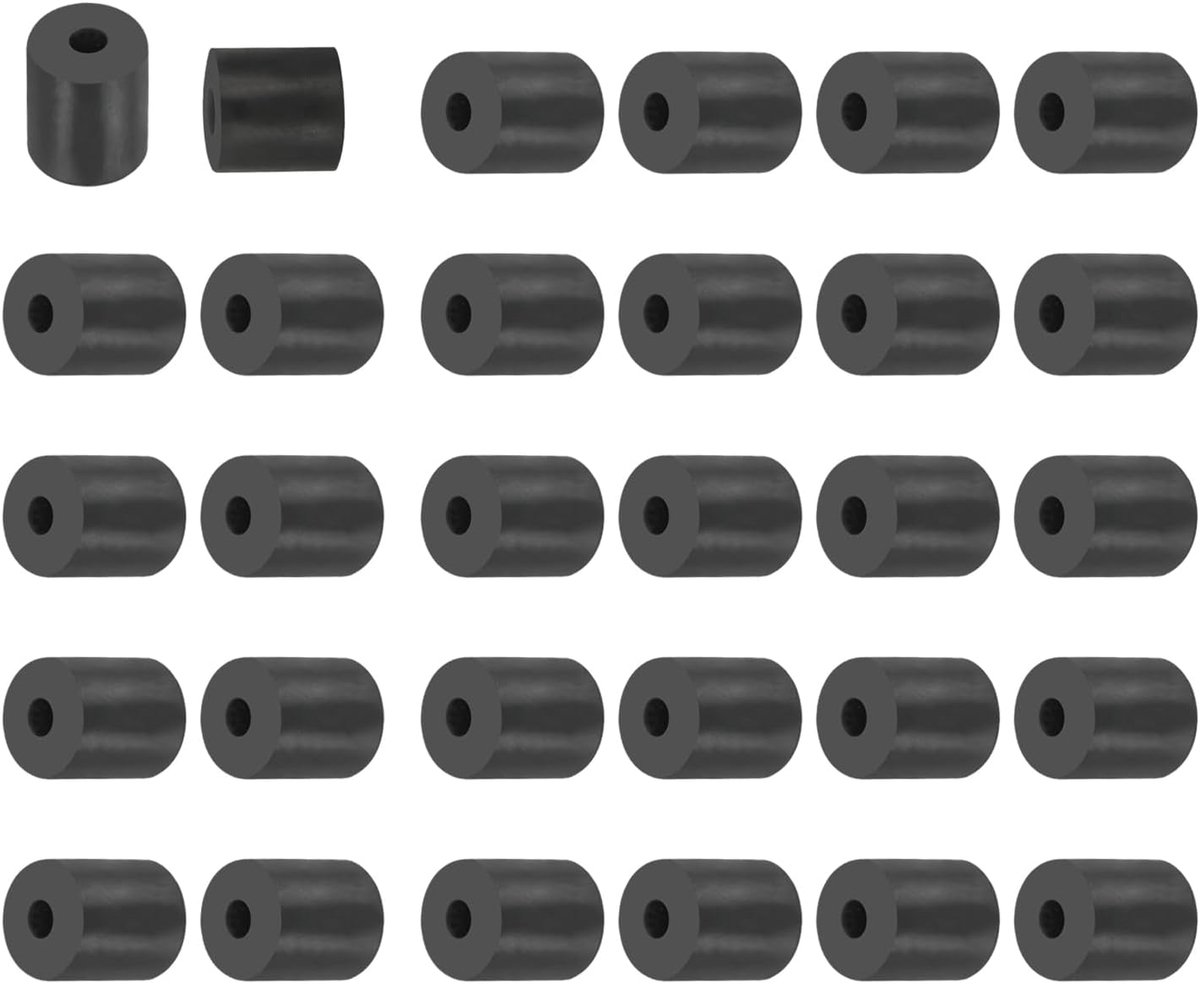 Multifunctionele rubberen spacers, 30 stuks, 0,5 x 0,63 inch Od x 0,6 inch T-isolatiepads, rond, neopreen, bussen, rubber, isolatieschijven voor Hvac-bouten, accessoires