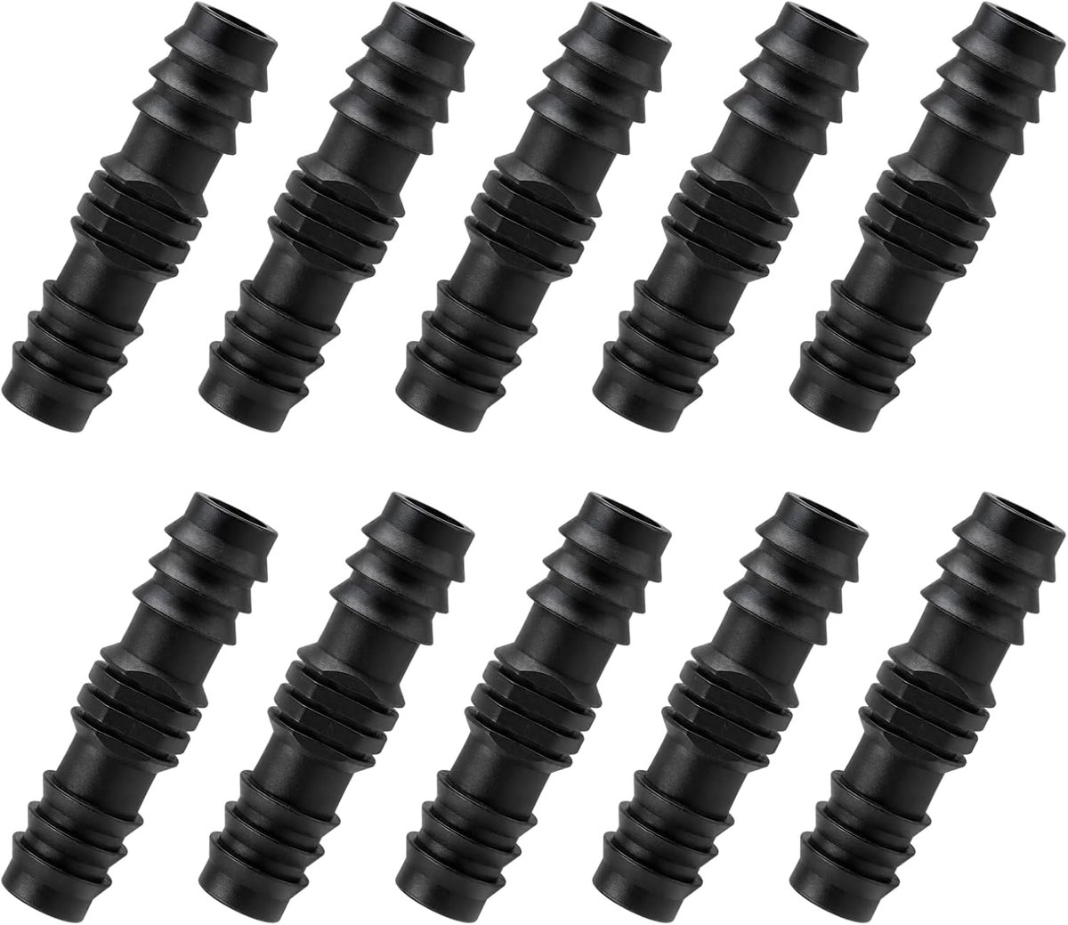10 stuks rechte verbindingen voor irrigatiesystemen, slangverbinder 16 mm voor druppelbuis, druppelslangverbinders, parelslangverbinders voor tuin, broeikas en druppelirrigatie