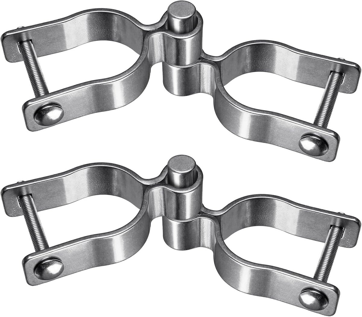 2 Pack 1-7/8" x 1-7/8" Chain Link Fence Gate Post Scharnier, 304 RVS Heavy Duty Gate Scharnieren Inclusief Vrouwelijk Gate Scharnier (2 stuks), 1-7/8" Chain Link Fence Parts