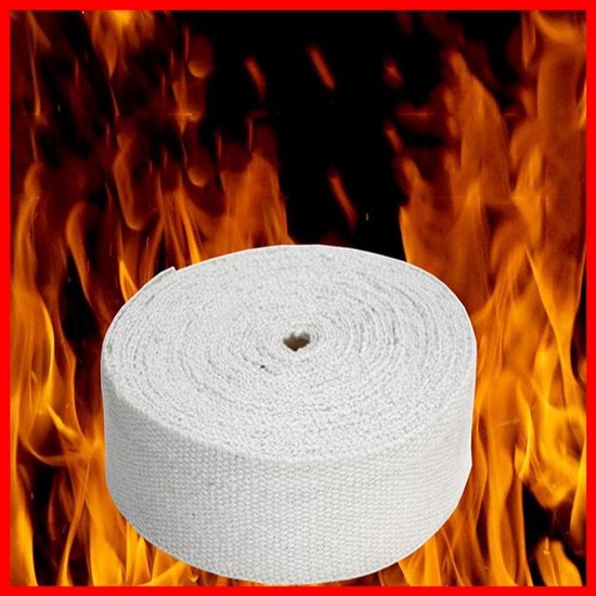 Vezelstrips, keramische vezelband, isolatietape, vuurvaste band, glasvezelband, aluminiumsilicaatband, aluminium, 3 mm x 80 mm x 1000 mm — afbeelding 2