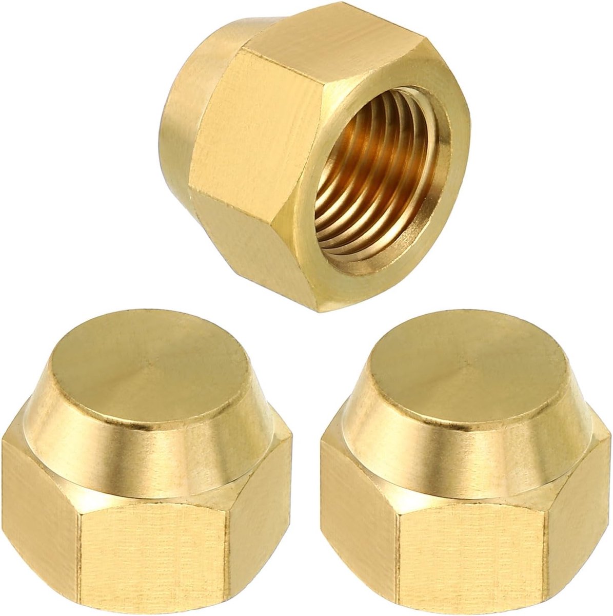 Bussen 5/16" messing afdichtstop 3 Pack SAE Fakkel buisfitting 45 graden zeskant buisleiding beslag voor airconditioner koeling