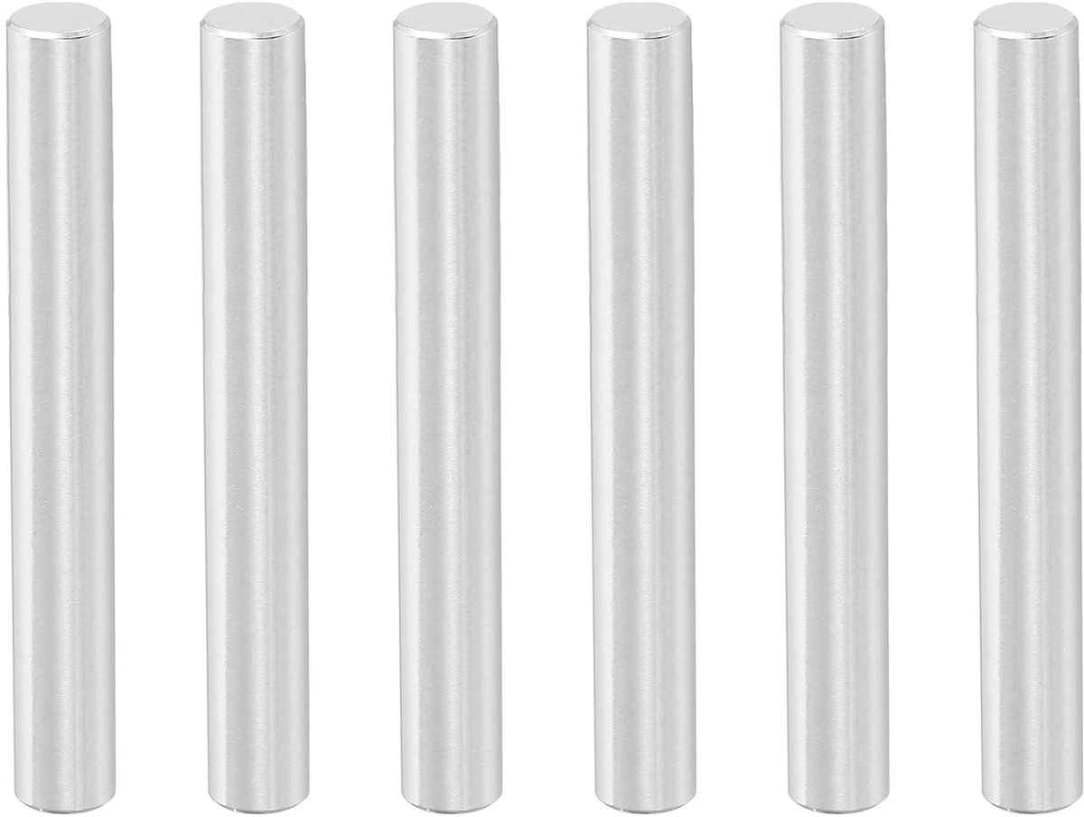 6 stuks 8 x 75 mm cilindrische haringen van roestvrij staal 316, houder voor planken, bevestigingselementen voor machinebouw, installatie, meubels, doe-het-zelfprojecten, kleur zilver