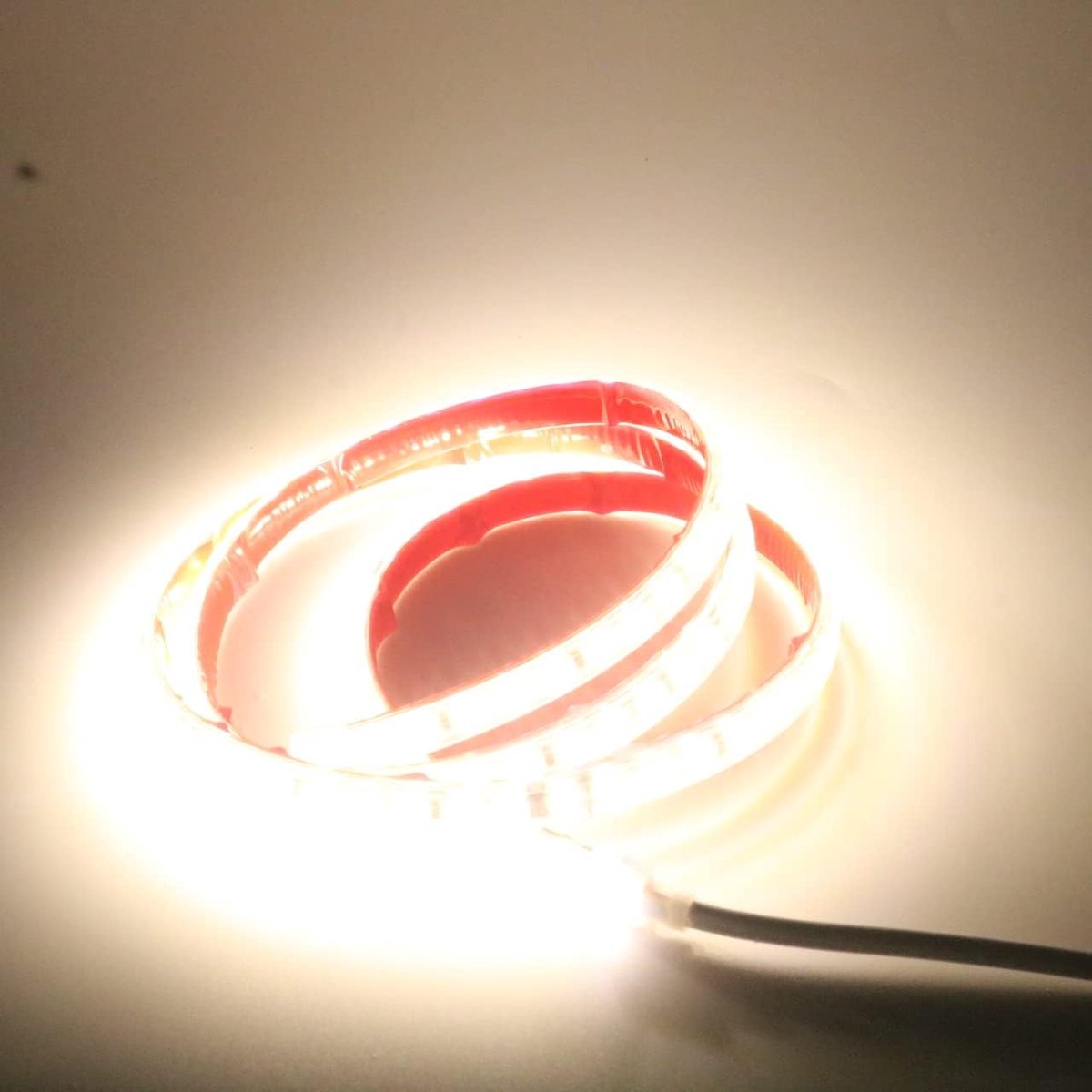 220V 230V 2835 LED Strip Lights 1M White met Schakelaar, 1 Meter IP67 Waterproof Wit LED Light Strips 4000K (Wit, 1M)