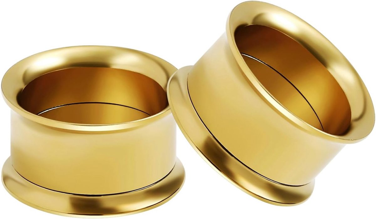 Plugs chirurgisch staal oorplug heren zilveren band oorplug 2-30 mm, zonder zirkonia