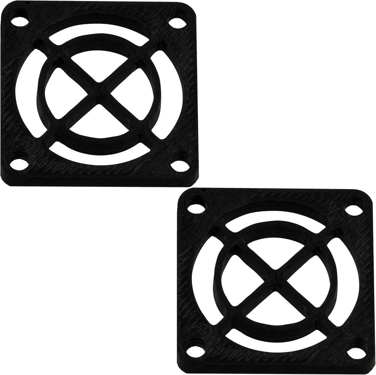 - Set van 4 kunststof ventilatorroosters 25x25 mm voor pc printers audiovisuele apparaten en multimediaprojectoren | kleur zwart