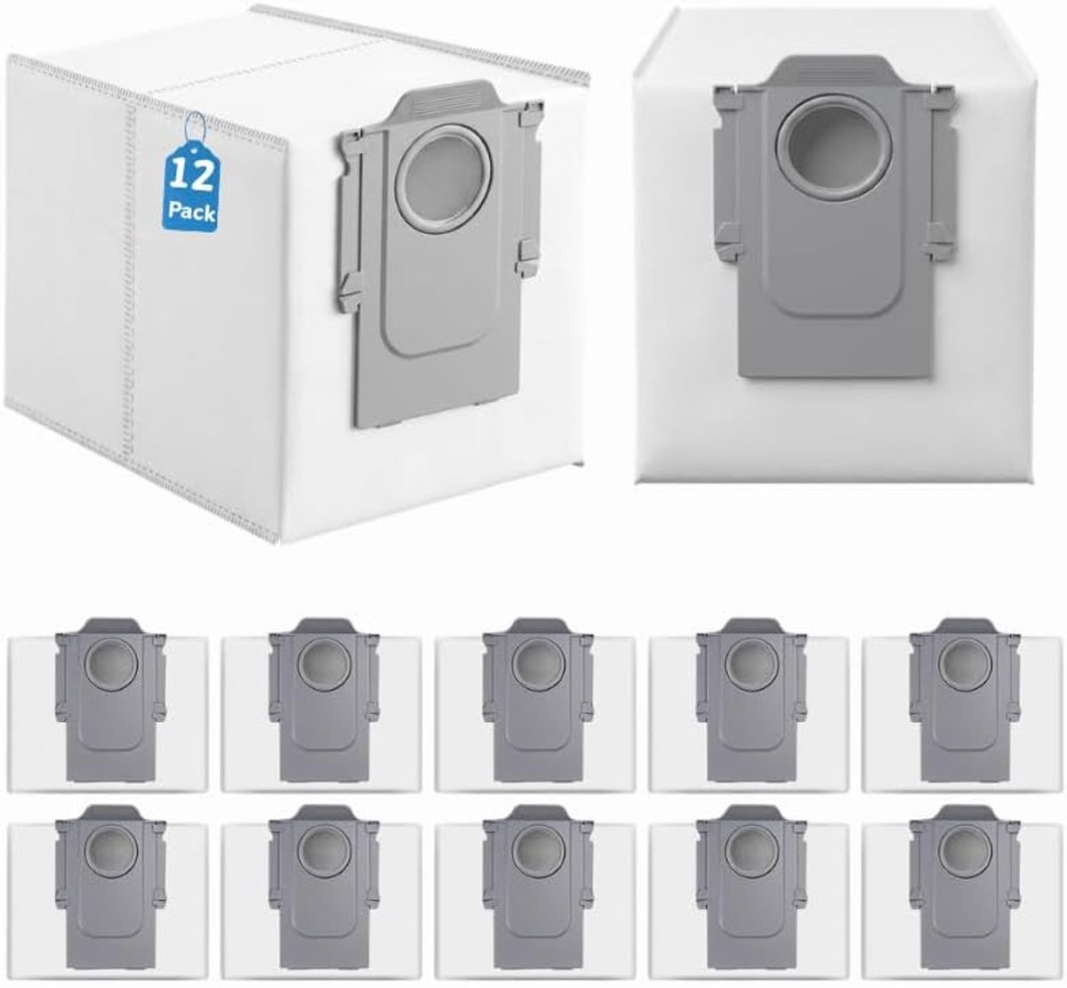Accessoires voor robotstofzuiger, 12 stuks, reservezakken voor automatische stofverzameling